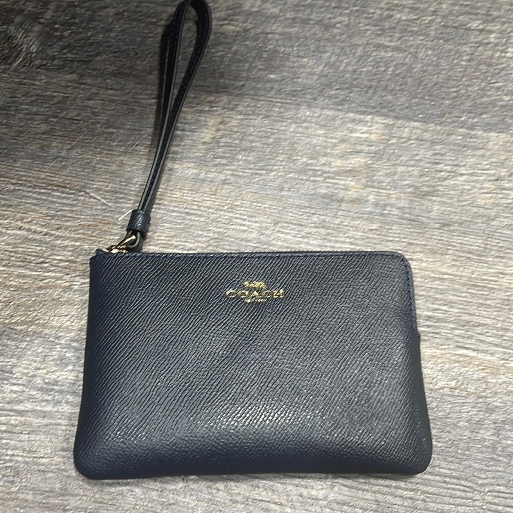 Coach corner zip wristlet